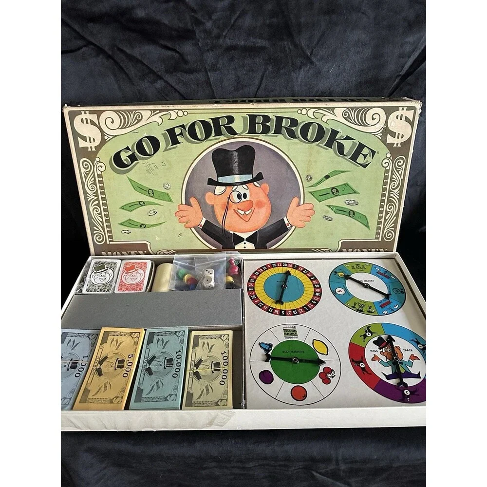 Go For Broke Spend A Million Game Vintage 1965 Selchow & Righter Complete & Nice